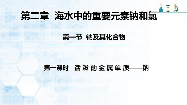 第二章 第一节 钠及其化合物 第一课时 活泼金属单质—— 钠课件 2023-2024学年高一上学期化学人教版（2019）必修第一册第1页