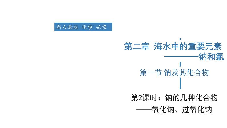 2.1.2  钠的几种化合物——氧化钠、过氧化钠  课件   2023-2024学年高一上学期化学人教版（2019）必修第一册第1页