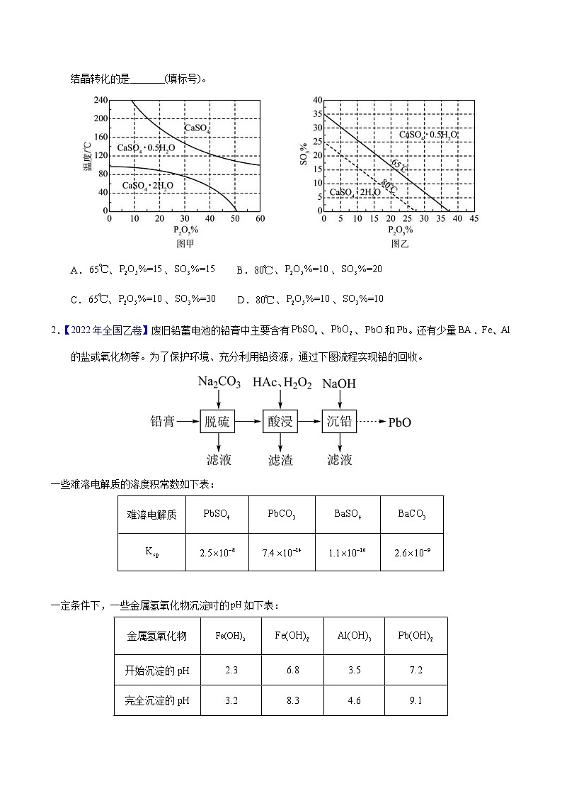 十年(23-22)高考化学真题分项汇编专题79  工艺流程 溶度积计算（原卷版）第2页