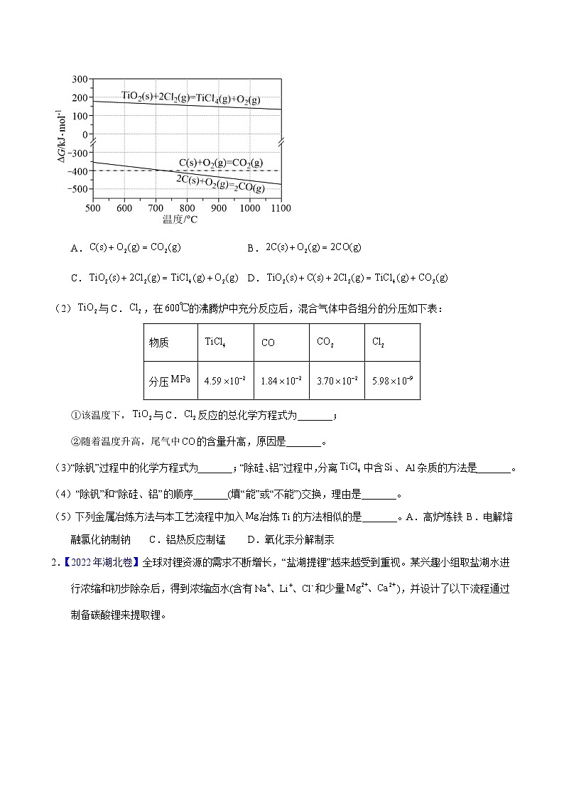 十年(23-22)高考化学真题分项汇编专题80  工艺流程 成分分析（原卷版）第2页
