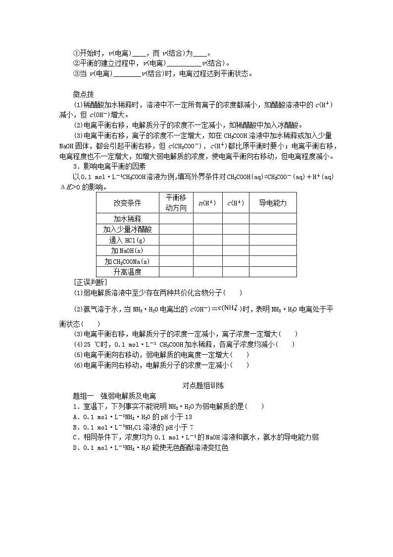 2024版新教材高考化学全程一轮总复习第八章水溶液中的离子平衡第25讲电离平衡（课件+课时作业+学生用书）（3份）02