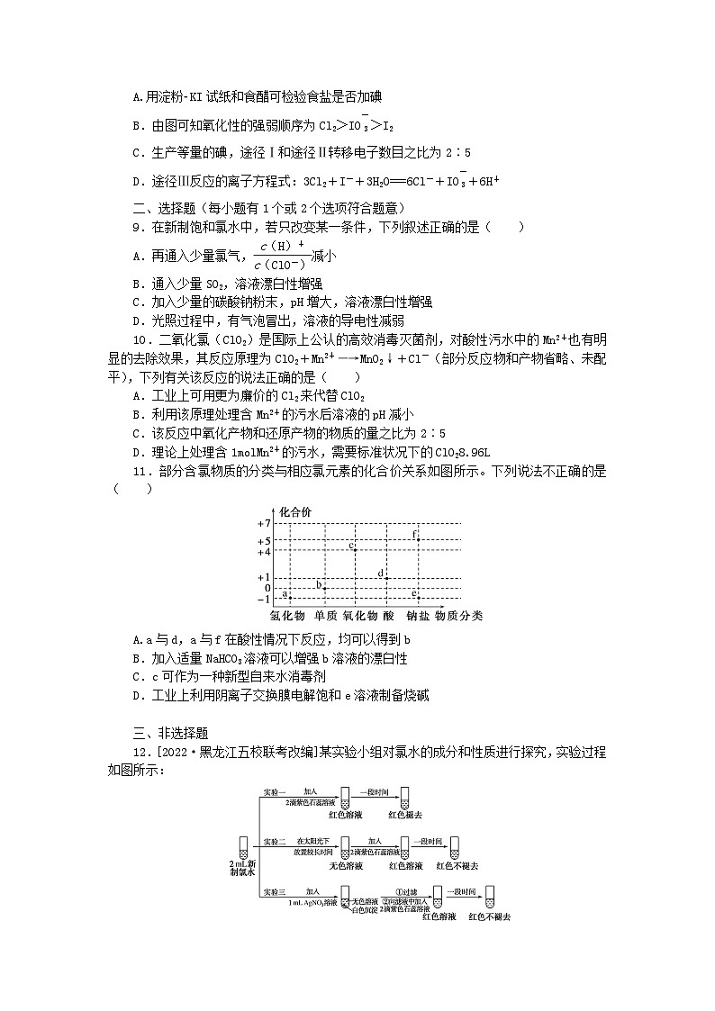 2024版新教材高考化学全程一轮总复习第四章非金属及其化合物第10讲氯及其重要化合物（课件+课时作业+学生用书）（3份）03