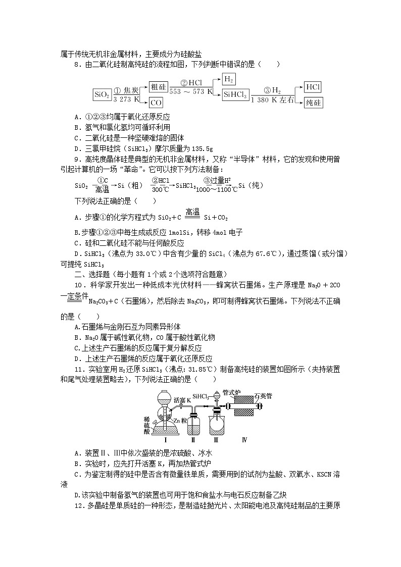 2024版新教材高考化学全程一轮总复习第四章非金属及其化合物第13讲无机非金属材料（课件+课时作业+学生用书）（3份）02
