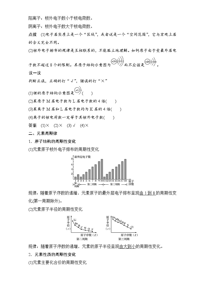 2022年高中化学必修2暑期练习：1.2.1 原子核外电子的排布元素周期律 Word版含解析第2页