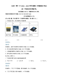 北京市第一○一中学2022-2023学年高一下学期期末考试化学试题（解析版）