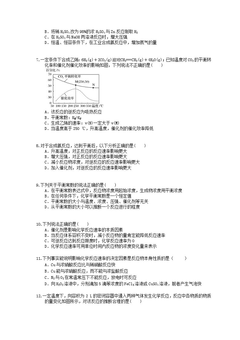 （通用版）高考化学一轮复习检测15 化学反应速率和化学平衡（含答案解析）02