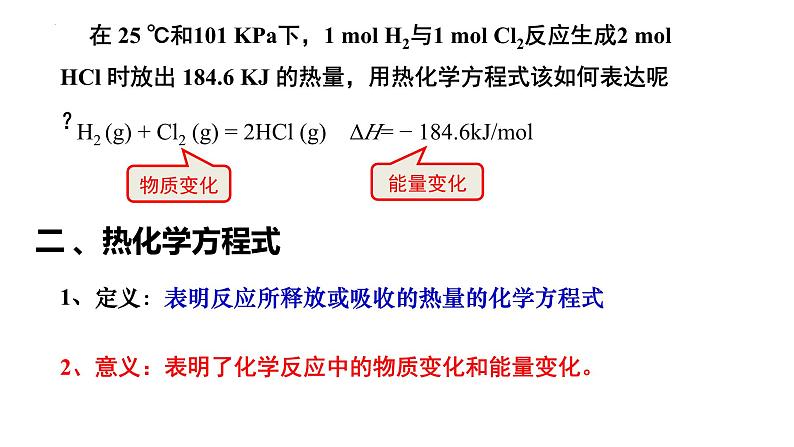 1.1.2热化学方程式、燃烧热课件PPT04