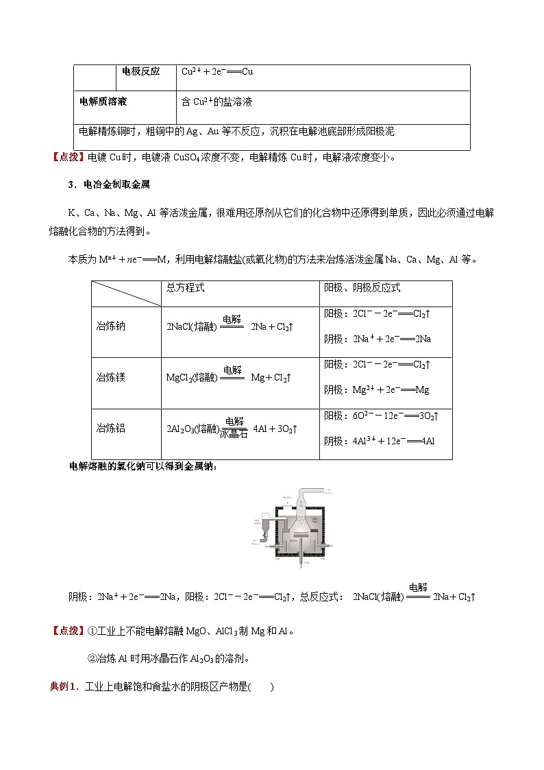 4.2 电解池（第2课时 电解原理的应用）（解析版）-高二化学同步素养目标精品讲义（人教版选择性必修1）第3页
