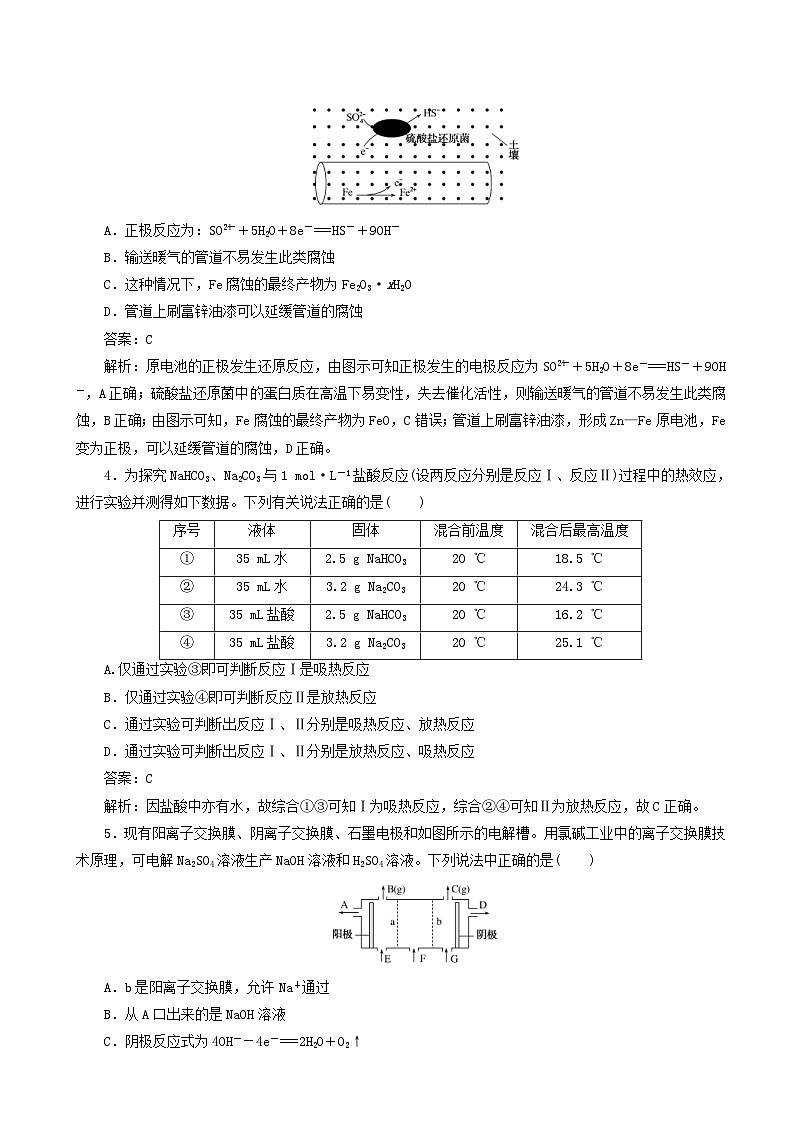 高考化学一轮复习全程训练计划周测7化学反应与能量 含解析第2页