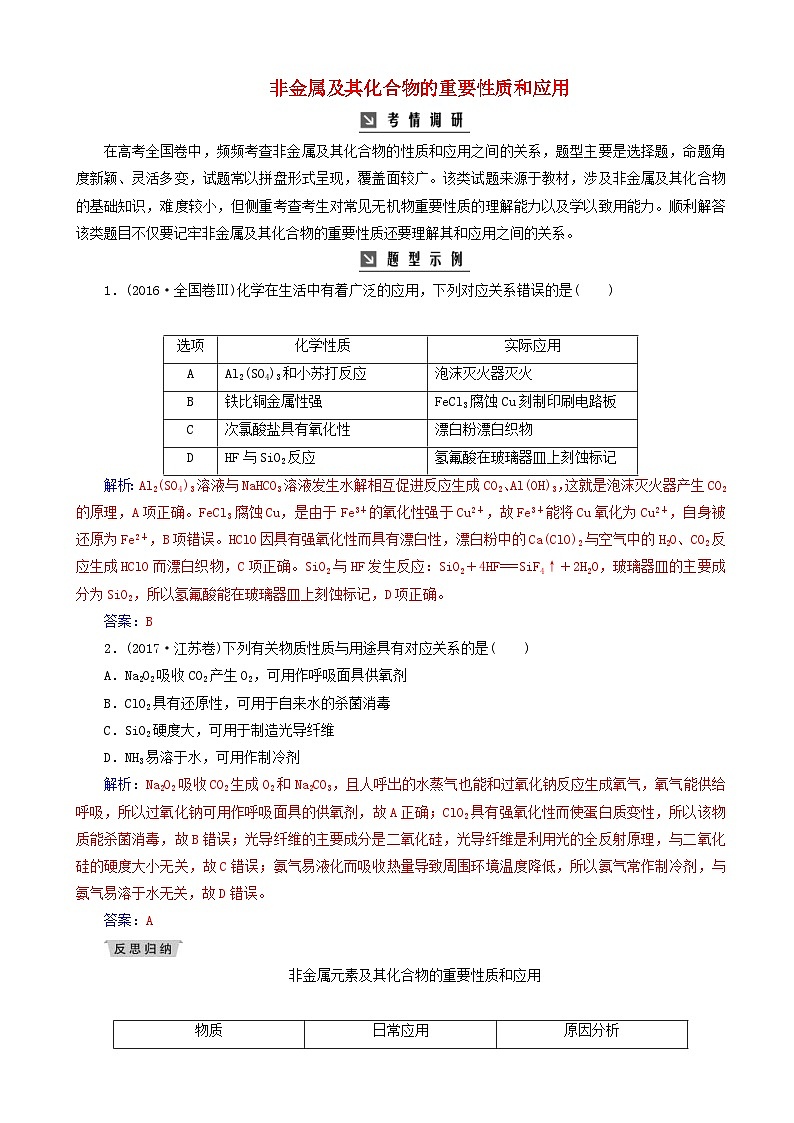 高考化学一轮复习高考热考题型攻关05 含解析第1页