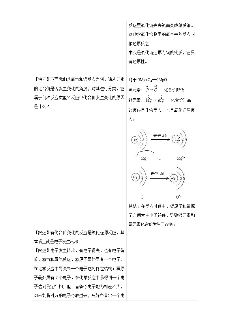 苏教版（2019）高中化学必修一教案：专题3 从海水中获得的化学物质  氧化还原反应 （ Word版含解析，2课时打包）03