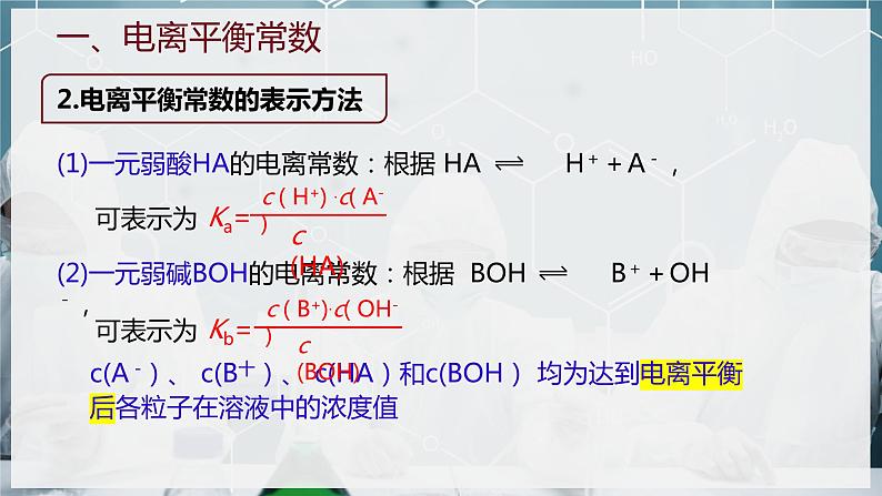 【苏教版】化学选择性必修1 《弱电解质的电离平衡》3.1.2电离平衡常数  课件07