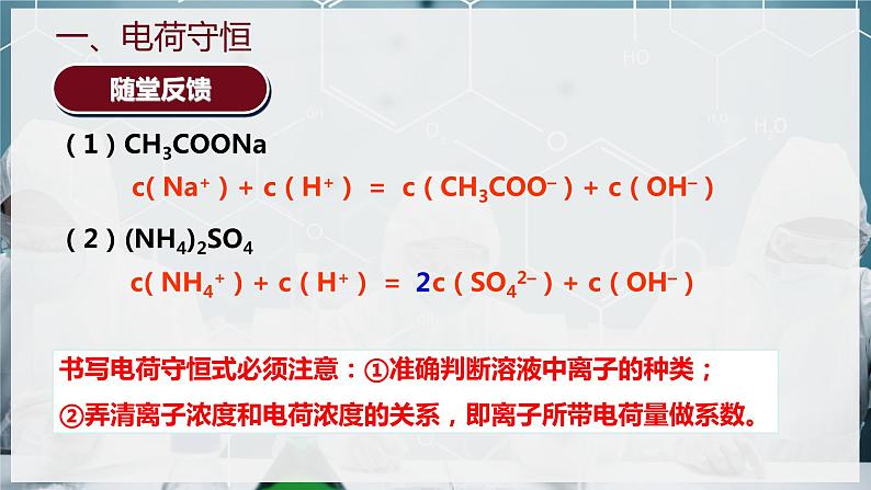 【苏教版】化学选择性必修1 《盐类的水解》3.3.3电解质溶液中的三大守恒  课件04