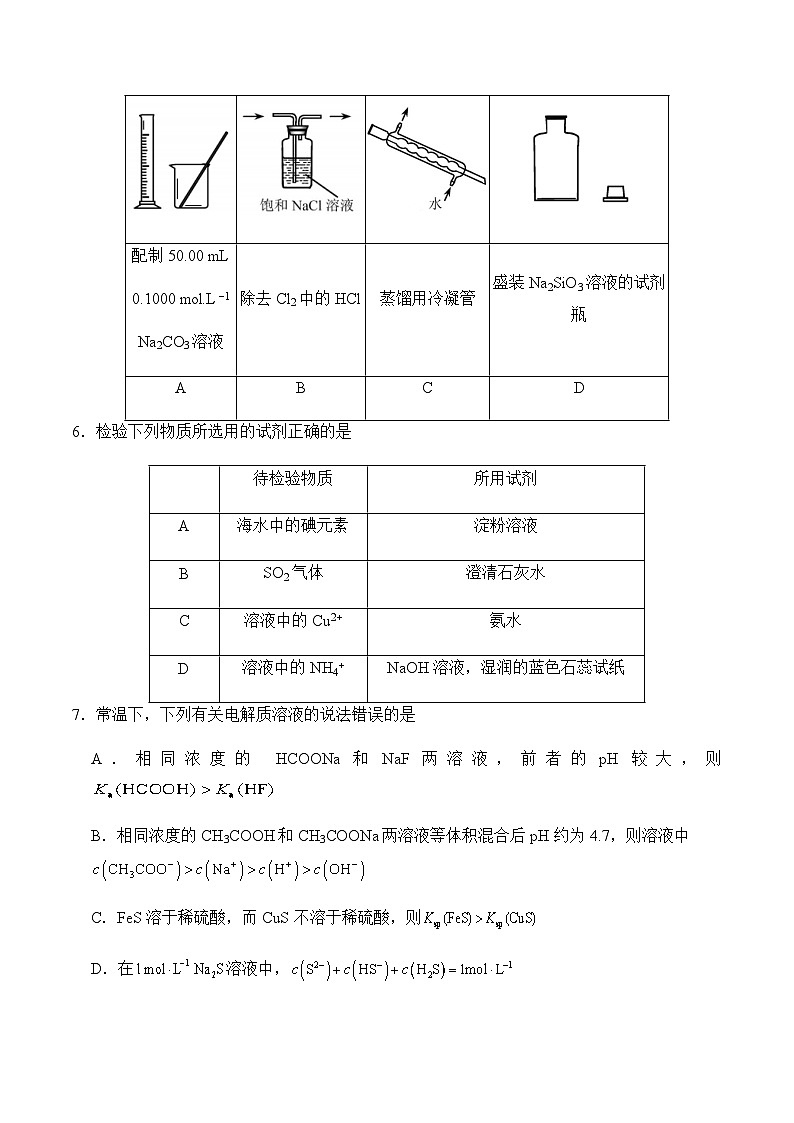 2020年天津高考化学试卷-(含答案)02
