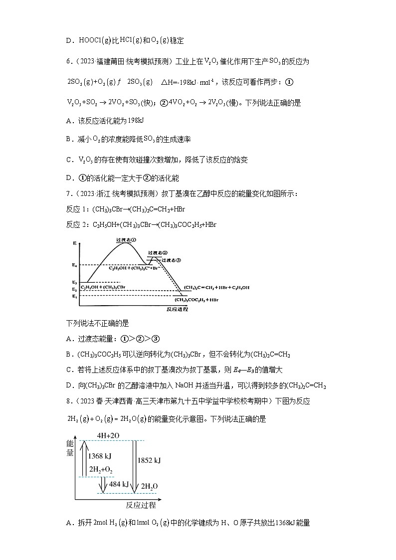 2024届高三新高考化学大一轮专题练习-化学反应的热效应03