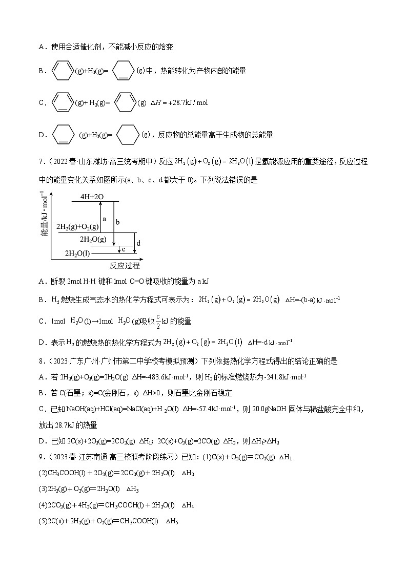 2024届高三新高考化学大一轮专题练习---化学反应热的计算第3页