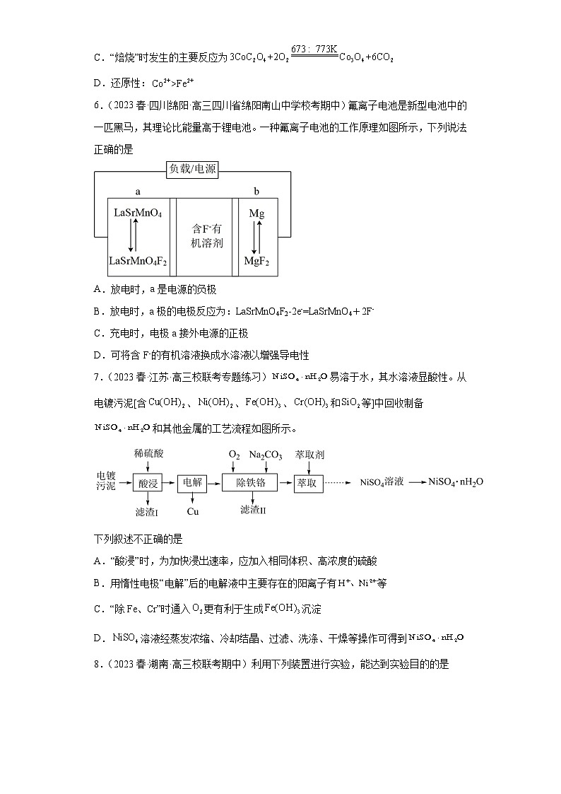 2024届高三新高考化学大一轮专题练习--电解池03