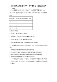 2024届高三新高考化学大一轮专题练习—化学反应速率