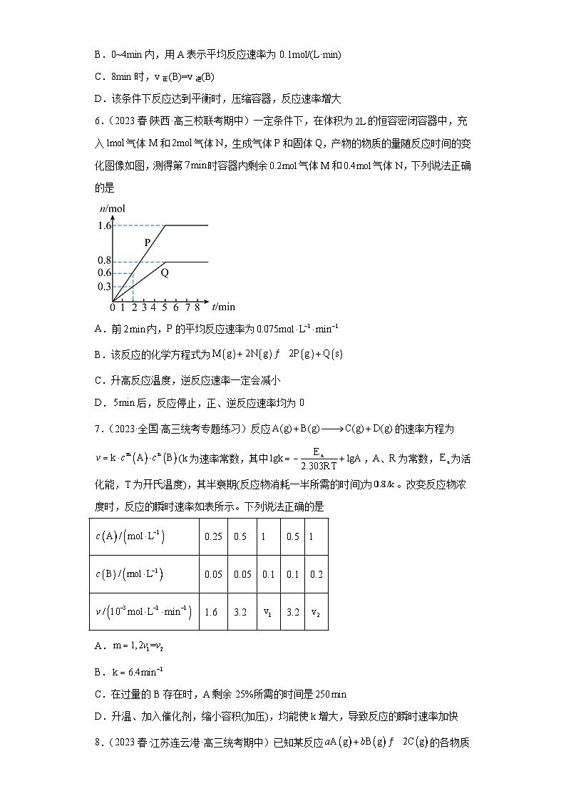 2024届高三新高考化学大一轮专题练习—化学反应速率第3页