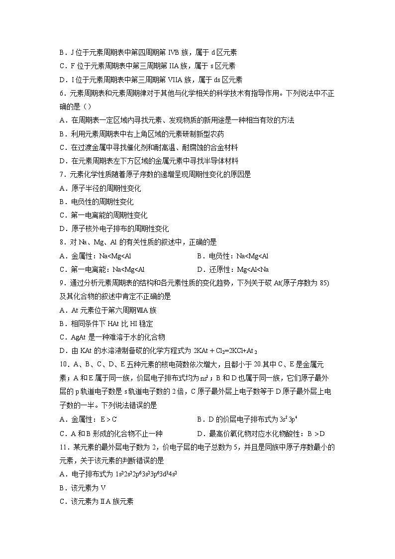 第一章《原子结构与性质》能力提升单元检测（学生版）第2页