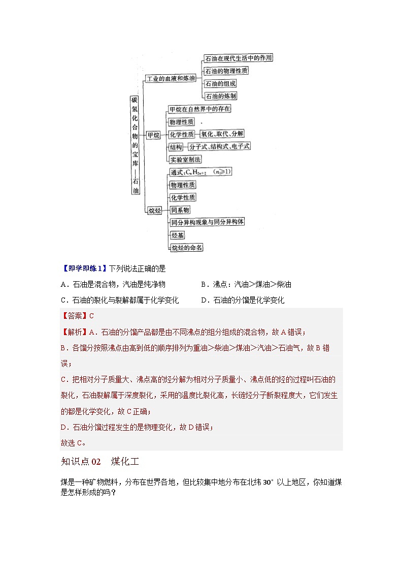 【同步讲义】高中化学（沪科版2020）必修第二册--7.2 不饱和烃（石油化工与煤化工） 讲义03