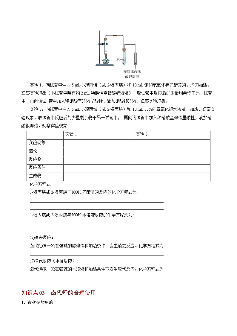 【同步讲义】高中化学（苏教版2019）选修第三册--5.1 卤代烃 讲义02
