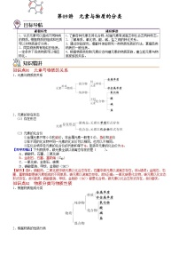 【同步讲义】高中化学（鲁科版2019）必修第一册--第09讲 元素与物质的分类 讲义