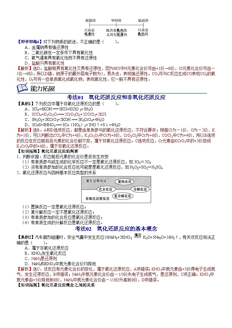 【同步讲义】高中化学（鲁科版2019）必修第一册--第13讲 氧化还原反应的基本概念 讲义03