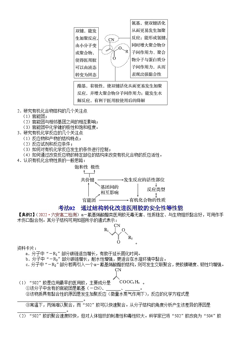 【同步讲义】高中化学（鲁科版2019）选修第三册--第14讲 探秘神奇的医用胶——有机化学反应的创造性应用 讲义02