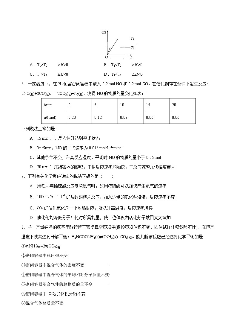 【同步讲义】高中化学（沪科版2020）选修第一册--第2章能力提升测评卷02