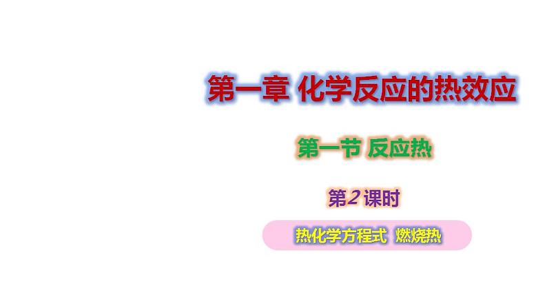 1.1.2 热化学方程式 燃烧热-2024届高二化学同步课件（人教版2019选择性必修1）01