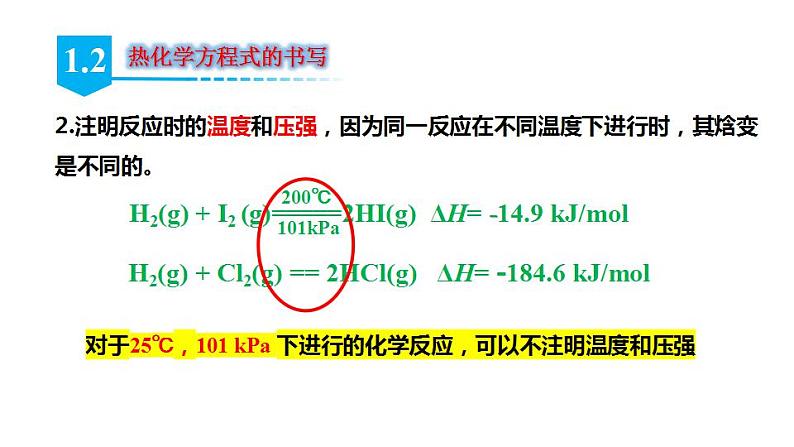 1.1.2 热化学方程式 燃烧热-2024届高二化学同步课件（人教版2019选择性必修1）08