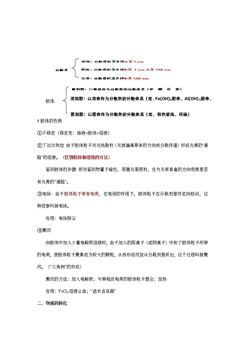 高中化学人教版（2019）必修1 课本知识点汇总第2页
