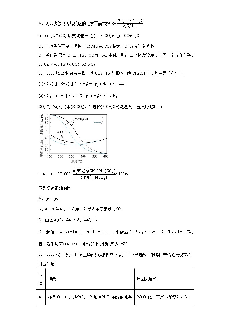 2024届高三新高考化学大一轮专题训练—化学平衡第2页