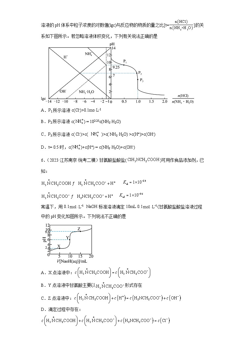 2024届高三新高考化学大一轮专题练习：弱电解质的电离第3页