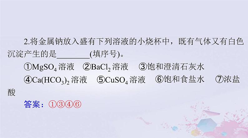 2024届高考化学一轮总复习第三章金属及其化合物第一节钠及其化合物课件05