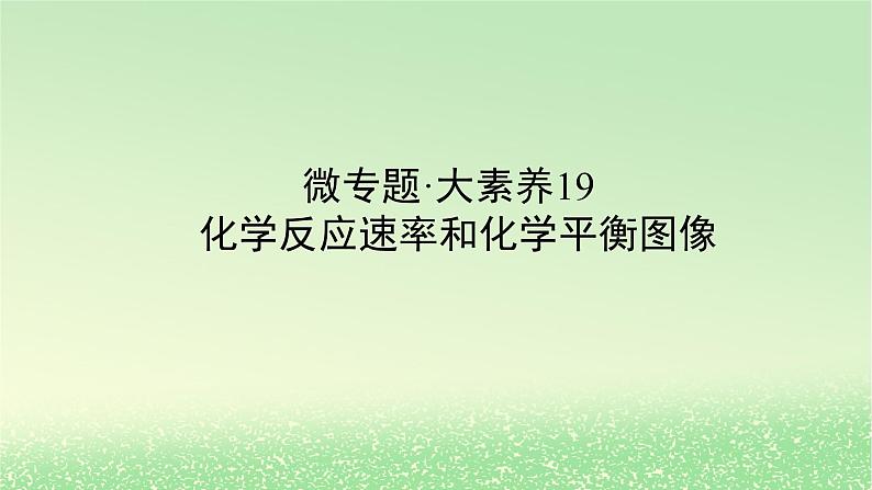 2024版新教材高考化学全程一轮总复习第七章化学反应速率与化学平衡微专题大素养19化学反应速率和化学平衡图像课件01