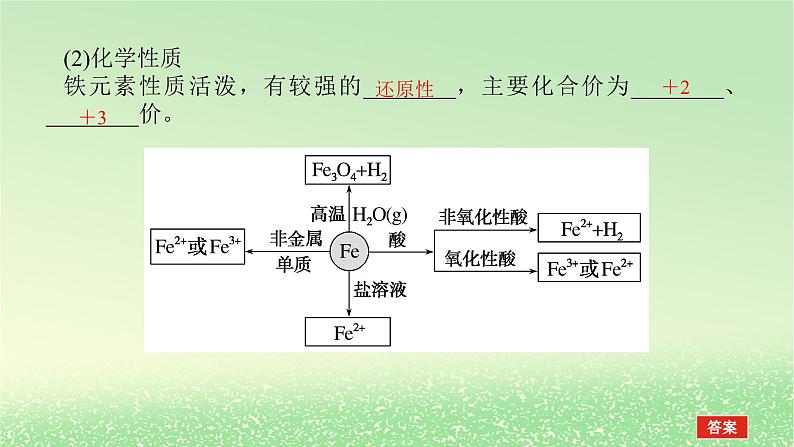 2024版新教材高考化学全程一轮总复习第三章金属及其化合物第8讲铁及其重要化合物课件04