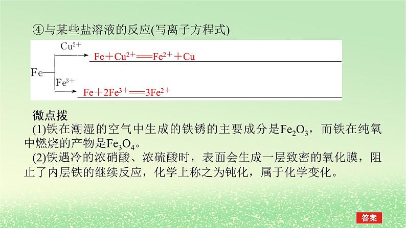 2024版新教材高考化学全程一轮总复习第三章金属及其化合物第8讲铁及其重要化合物课件07