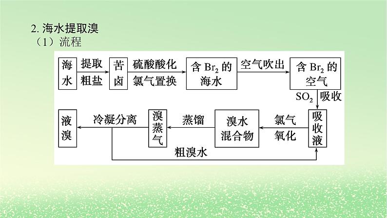 2024版新教材高考化学全程一轮总复习第四章非金属及其化合物微专题大素养6从海水中提取卤素单质的工艺流程课件第3页