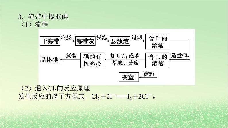 2024版新教材高考化学全程一轮总复习第四章非金属及其化合物微专题大素养6从海水中提取卤素单质的工艺流程课件第6页