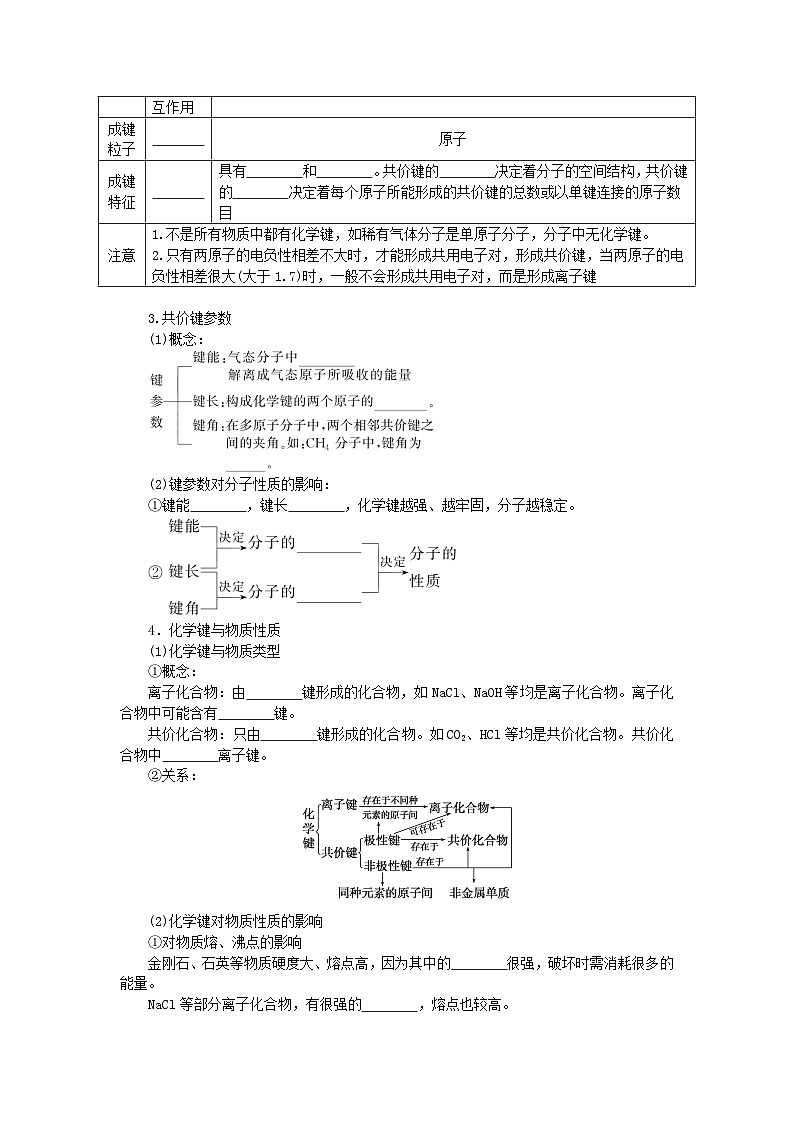 2024版新教材高考化学全程一轮总复习第五章物质结构与性质元素周期律第16讲化学键分子结构和性质学生用书第2页