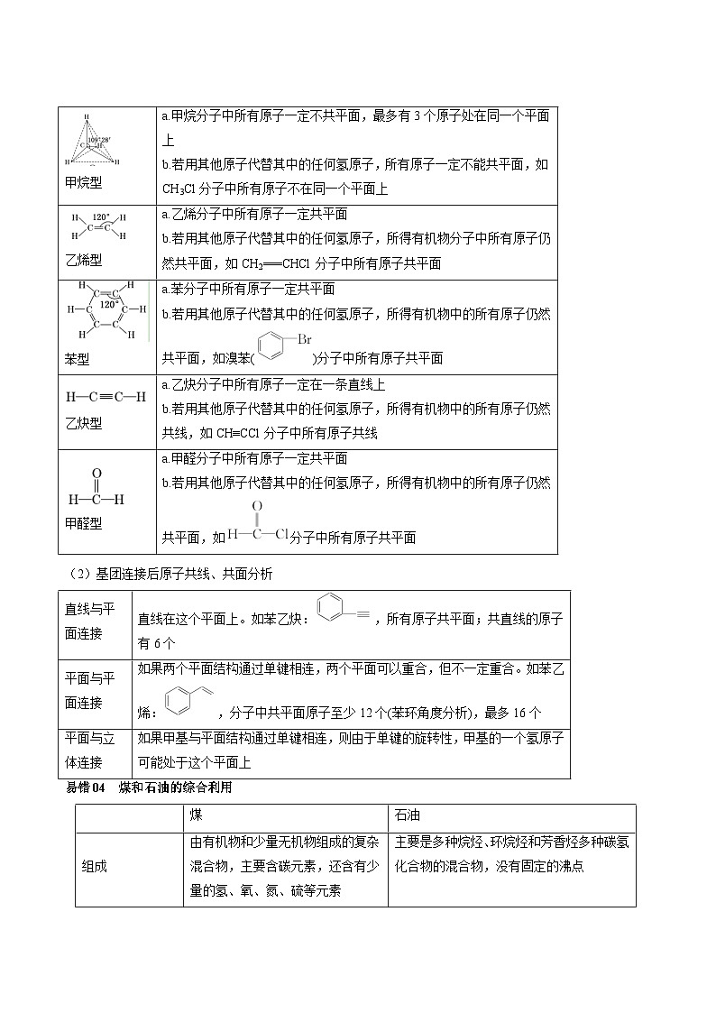 查补易混易错08 有机化学基础-【查漏补缺】2023年高考化学三轮冲刺过关（全国通用）（原卷版）第3页