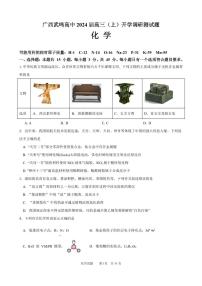 2024南宁武鸣高级中学高三上学期开学考试化学PDF版含解析