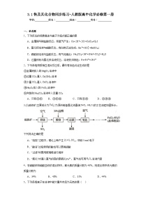 高中化学人教版 (2019)必修 第一册第三章 铁 金属材料第一节 铁及其化合物精练