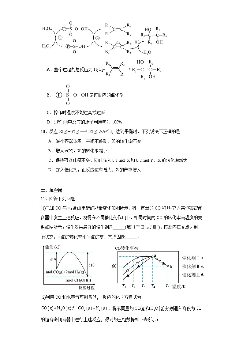2.4化学反应的调控同步练习-人教版高中化学选择性必修1第3页
