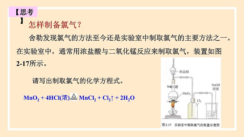 人教版高中化学必修一课件 2.2.3 氯气的制备第3页