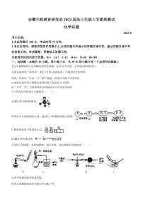 安徽省六校教育研究会2024届高三上学期入学素质测试化学试题+