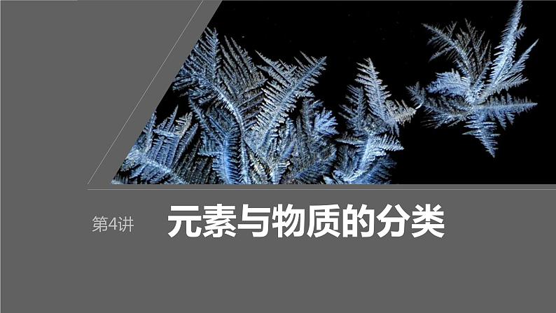 2024年高考化学一轮复习课件（鲁科版）第2章 第4讲　元素与物质的分类01