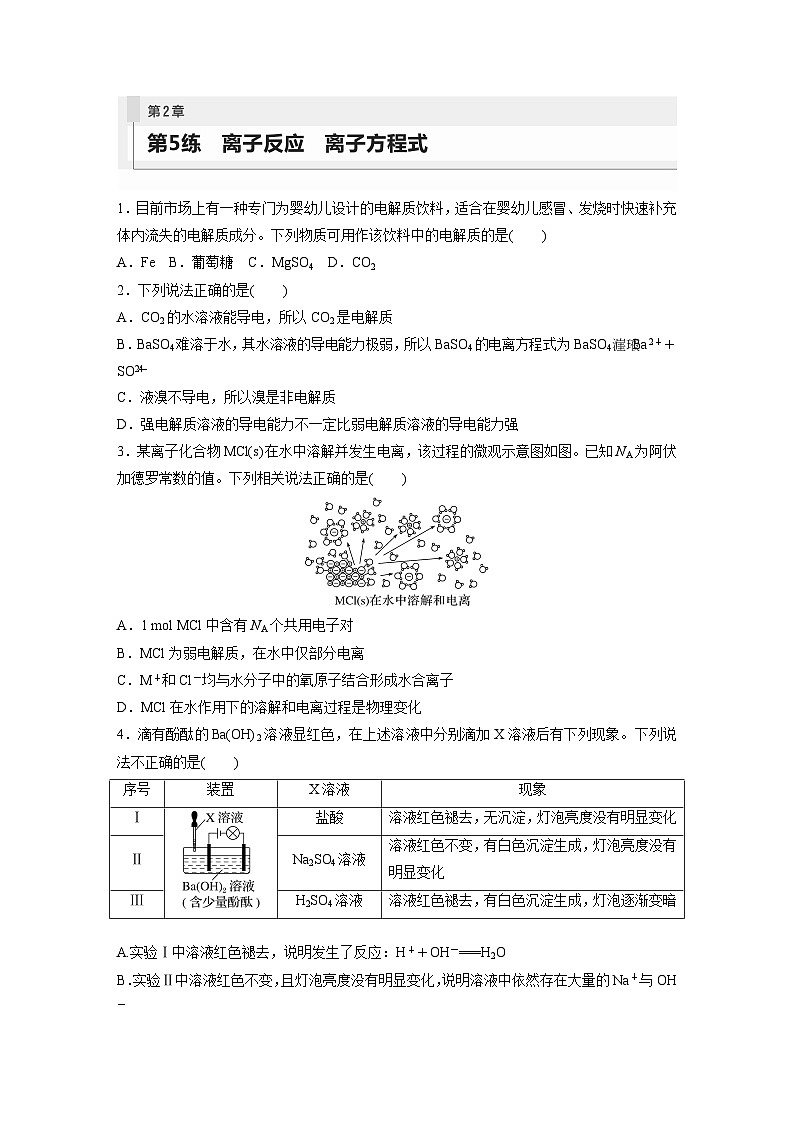 2024年高考化学一轮复习课件（鲁科版）第2章 第5讲　离子反应　离子方程式01